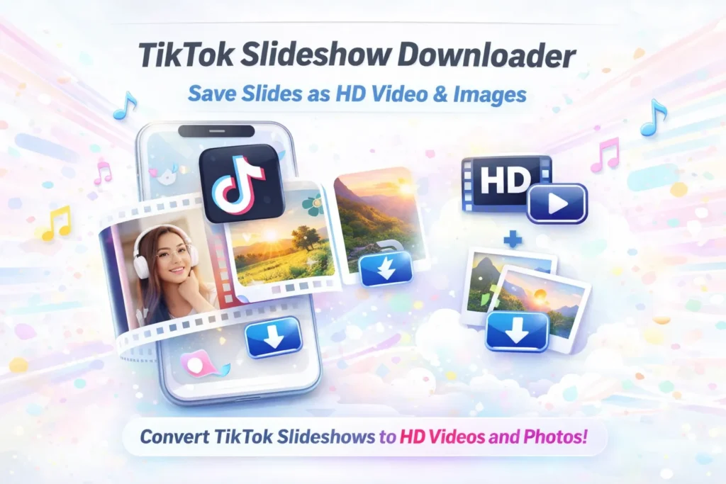 TikTok Slideshow Downloader – Save Slides as HD Video & Images