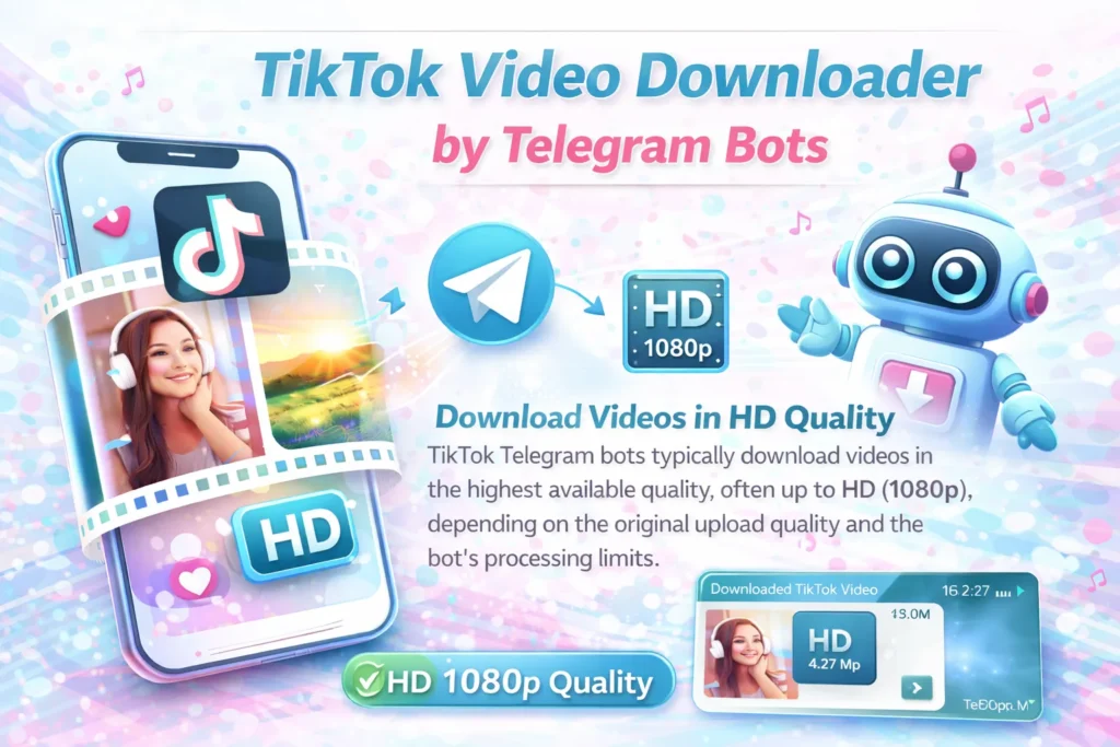 TikTok Video Downloading by Telegram Bots- (Fast, Simple & Link-Based)